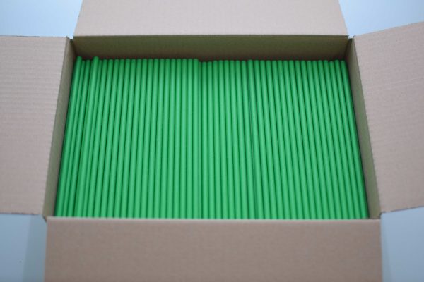 Cutie 1000 de paie de băut din hârtie culoare verde